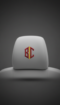 Soft pearl headrest cover with custom monogram embroidery