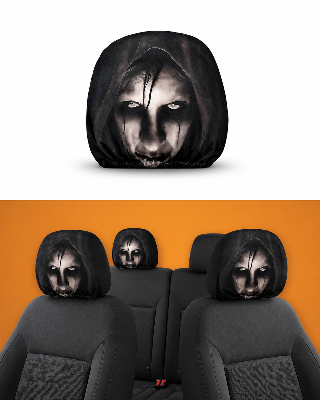 Ghost Scream Headrest Cover