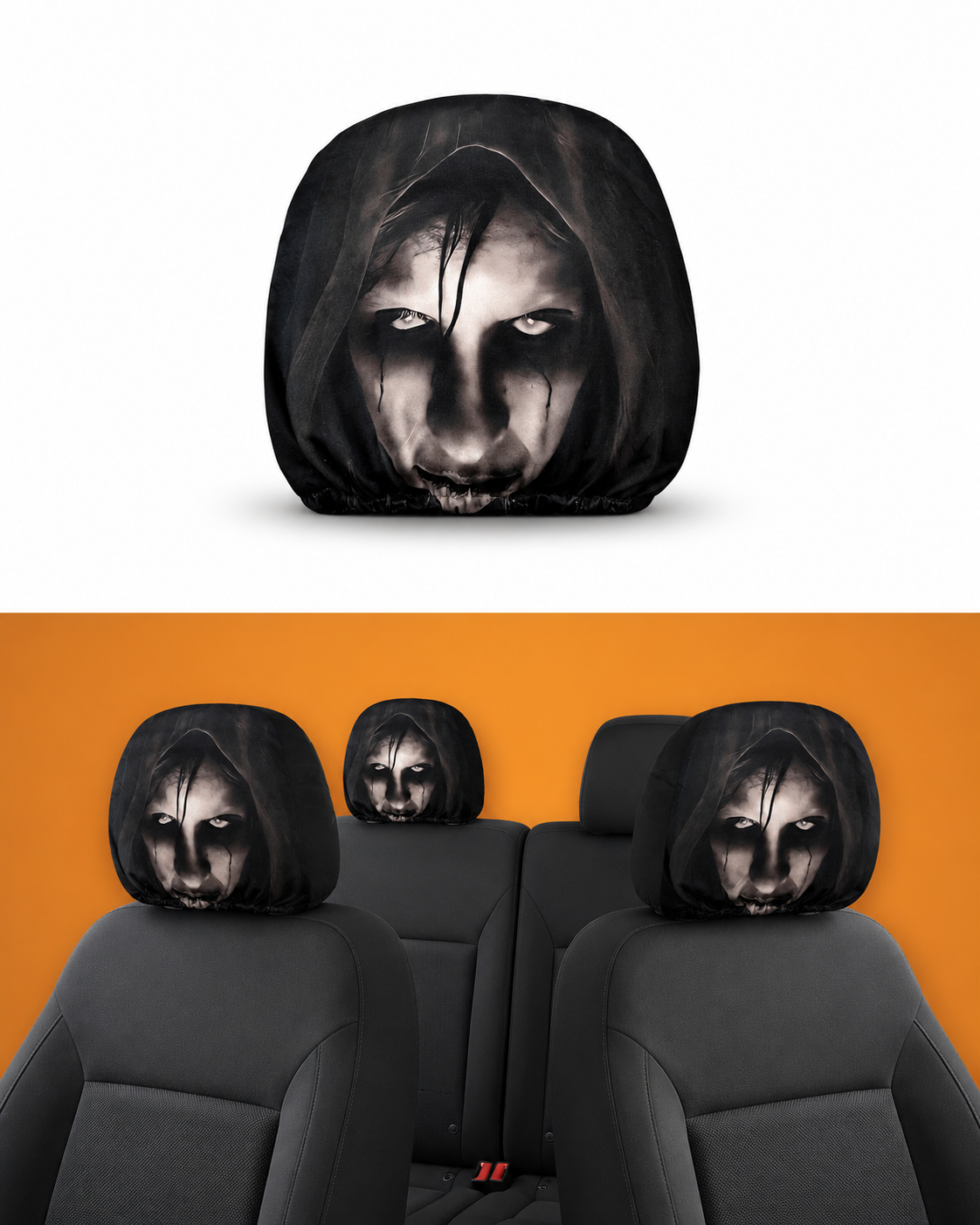 Ghost Scream Headrest Cover
