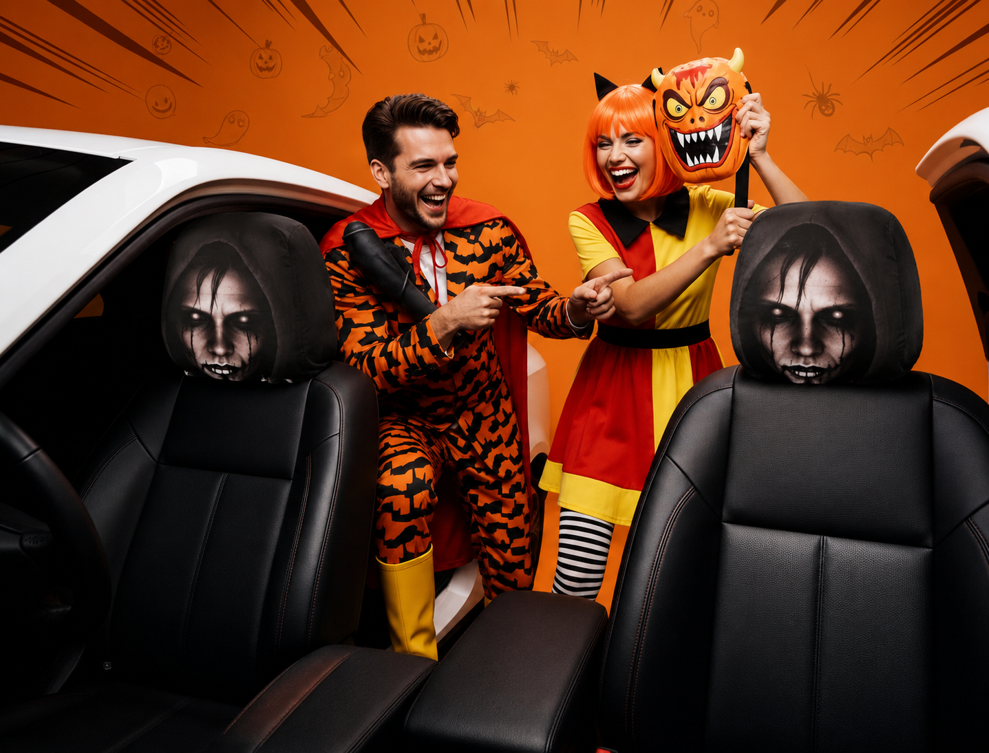 Ghost Scream Headrest Cover